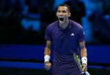 Auger-Aliassime iškovojo pirmą pergalę „ATP Finals“ turnyre, Sheltonui belieka tikėtis stebuklo