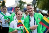 Krepšininkai Gabrielė ir Vytautas Šulskiai vestuvių metines mini pirmą kartą kartu atstovaudami Lietuvai Europos žaidynėse
