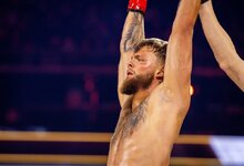 Dominykas Dirkstys – Naglis Kanišauskas kovos akimirka | Teodoro Biliūno / BNS foto nuotr.