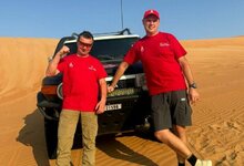 „Izotono sporto“ ekipažas važiavimo per kopas paslapčių mokėsi iš Dakaro ralio legendos | Komandos nuotr.