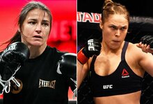 Katie Taylor ir Ronda Rousey | Organizatorių nuotr.