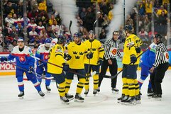 Švedija – Slovakija rungtynių akimirka | IIHF nuotr.