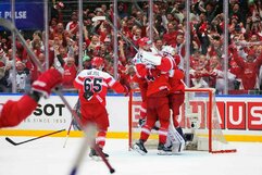 Kanada – Danija rungtynių akimirka | IIHF nuotr.