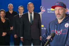 „Vieningosios Rusijos“ reklamoje pasirodęs Ovečkinas sulaukė Hašeko kirčio | Stop kadras