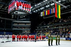 Lietuva – Ispanija rungtynių akimirka | hockey.lt nuotr.