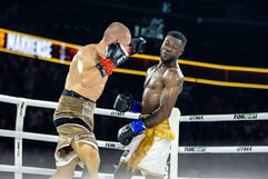 Eimantas Stanionis – Jabulani Makhense kovos akimirka | Teodoro Biliūno / BNS foto nuotr.