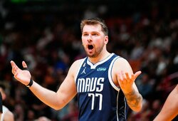„Mavericks“ atkrintamųjų viltys blėsta: fantastiško L.Dončičiaus neužteko prieš „Heat“ ekipą