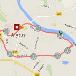 10.08 km. trasa Alytuje