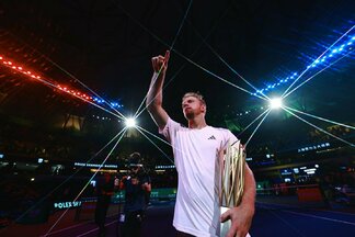Alejandro Davidovičius Fokina prieš Rafaelį Jodarą | EPA / ALEX PLAVEVSKI nuotr.