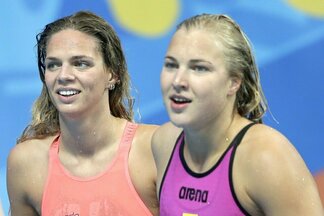 Julija Jefimova ir Rūta Meilutytė | Scanpix nuotr.
