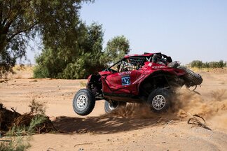 Mindaugas Sidabras ir Ernestas Česokas Maroko ralyje | Komandos nuotr.