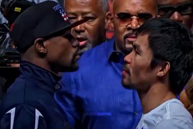 Floydas Mayweatheris ir Manny Pacquiao | „Stop“ kadras