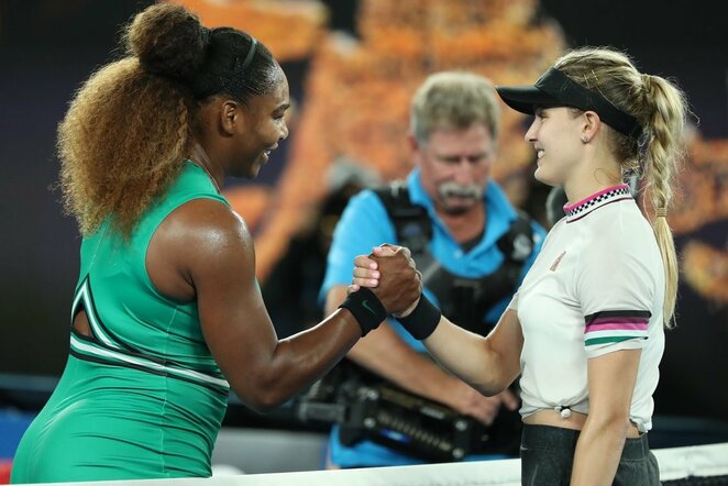 Serena Williams ir Eugenie Bouchard | Scanpix nuotr.