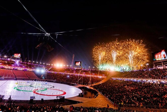 Pjongčango olimpiados uždarymo ceremonija | Vytauto Dranginio nuotr.