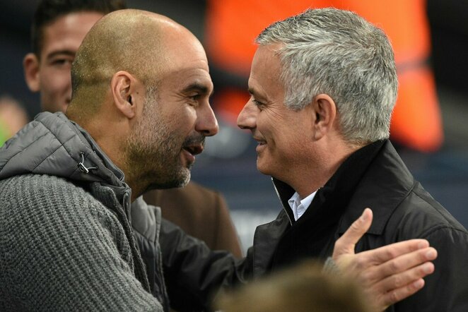 Jose Mourinho ir Pepas Guardiola | Scanpix nuotr.