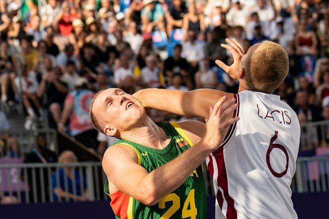 Lietuva – Latvija rungtynių akimirka | Kipro Štreimikio/LTOK nuotr.