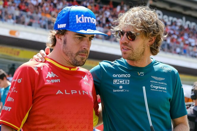 Fernando Alonso ir Sebastianas Vettelis | Scanpix nuotr.