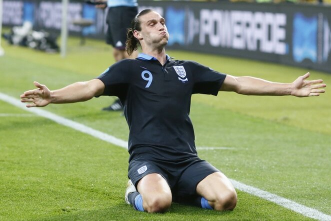 Andy Carrollas džiaugiasi įvarčiu Europos futbolo čempionate | Reuters/Scanpix nuotr.