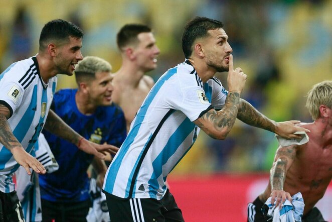 Argentinos rinktinė švenčia pergalę | Scanpix nuotr.