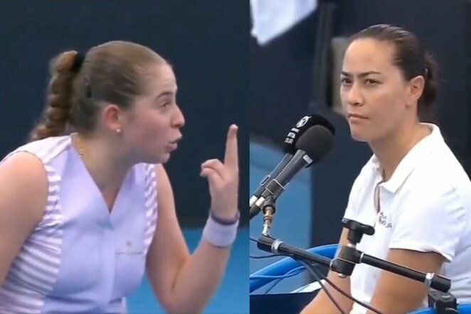 Jelena Ostapenko ir bokštelio teisėja | „Stop“ kadras