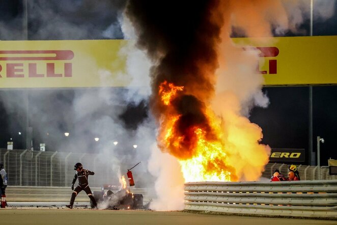 Romaino Grosjeano avarija | Scanpix nuotr.