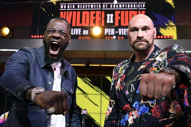 Deontay Wilderis ir Tysonas Fury | Scanpix nuotr.