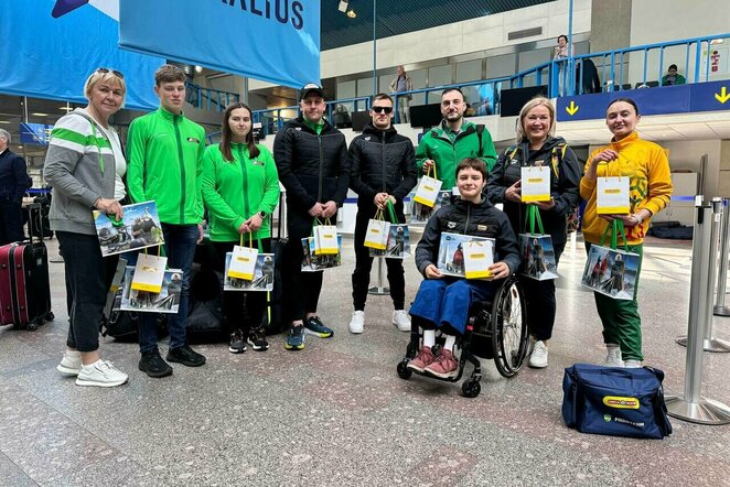 Lietuvos paralimpinės rinktinės plaukikai išvyko į Europos čempionatą | Lietuvos paralimpinio komiteto nuotr.