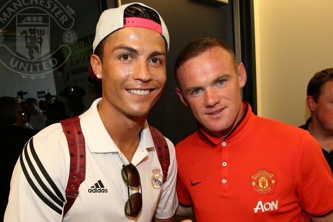 Cristiano Ronaldo ir Wayne'as Rooney | „Twitter“ nuotr.