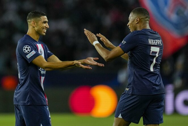 Achrafas Hakimi ir Kylianas Mbappe | Scanpix nuotr.