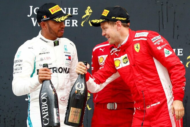 Lewisas Hamiltonas ir Sebastianas Vettelis | Scanpix nuotr.