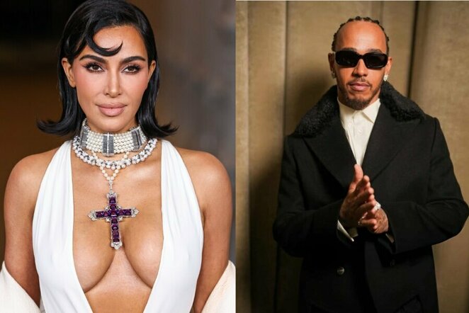 Kim Kardashian ir Lewisas Hamiltonas | Scanpix nuotr.