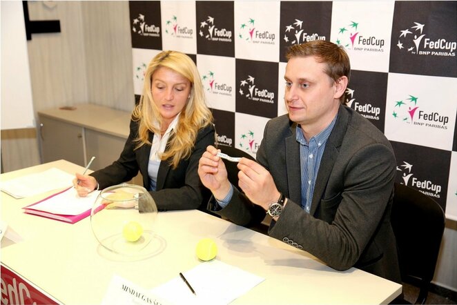 „FedCup“ burtų traukimas | Sauliaus Jankausko nuotr.