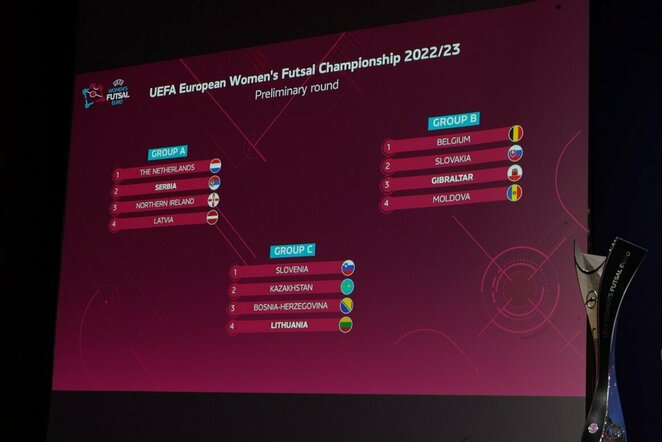  Europos moterų futsal čempionato preliminaraus atrankos etapo burtai | lff.lt nuotr.