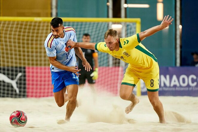 Lietuvos ir Ispanijos paplūdimio futbolo rinktinių rungtynės | lff.lt nuotr.