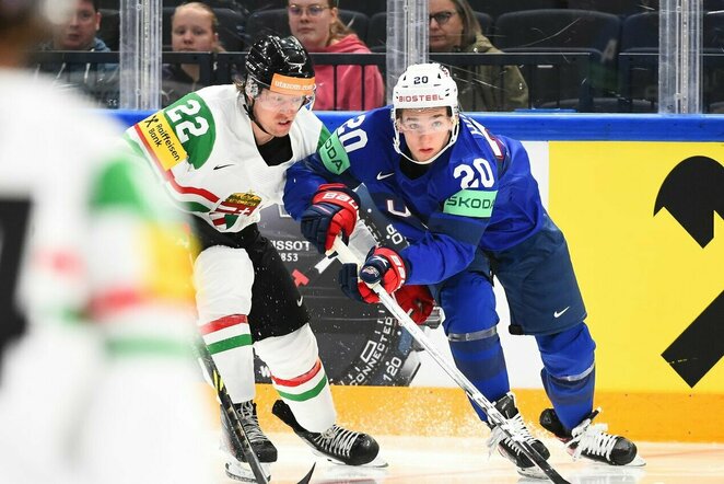Slovėnijos – JAV rungtynių akimirka | IIHF nuotr.