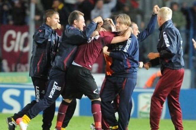 „Livorno“ džiaugiasi pergale | LaPresse/Scanpix nuotr. LaPresse/Scanpix