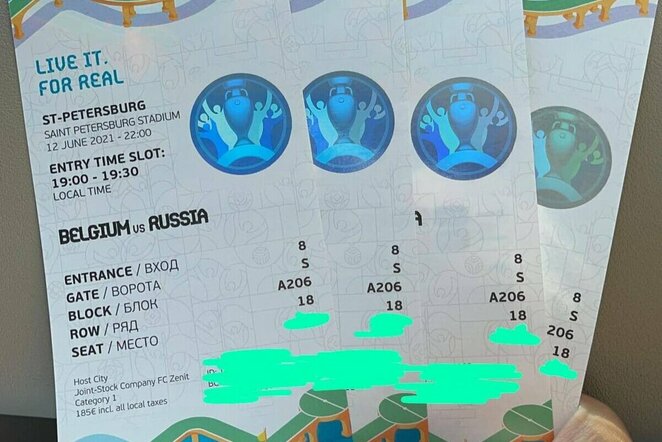 Bilietai į Europos čempionatą | „Twitter“ nuotr.