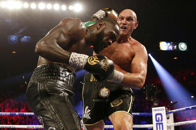 Deontay Wilderis ir Tysonas Fury | Scanpix nuotr.