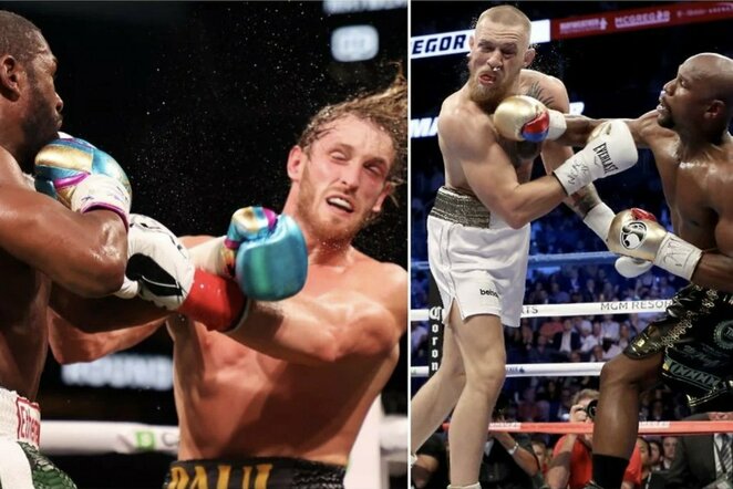 Floydo Mayweatherio kovos su Loganu Paulu ir Conoru McGregoru | Organizatorių nuotr.