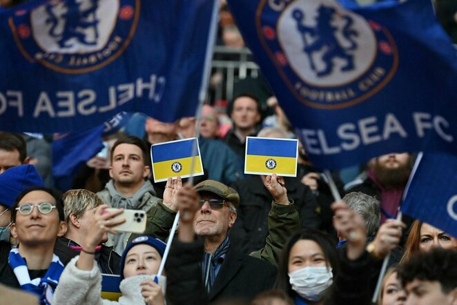 „Chelsea“ gerbėjai išreiškė palaikymą Ukrainai  | Scanpix nuotr.
