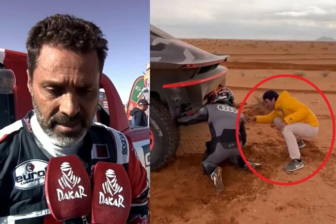 Nasseras Al-Attiyah ir Carlosas Sainzas jaunesnysis | „Stop“ kadras