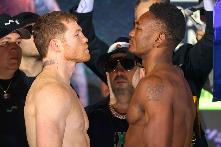 Saulis „Canelo“ Alvarezas ir Christianas Mbilli  | Scanpix nuotr.