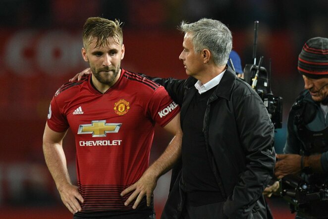 Luke'as Shaw ir Jose Mourinho | Scanpix nuotr.