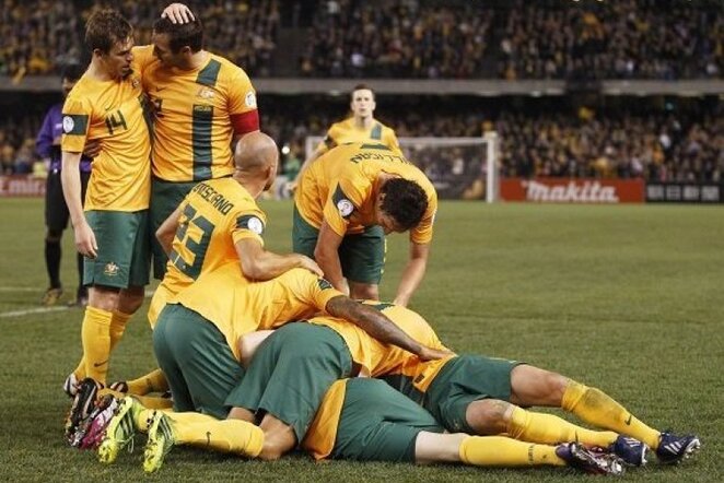 Australija džiaugiasi įvarčiu | Reuters/Scanpix nuotr.