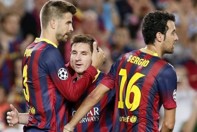 Gerardas Pique ir Lionelis Messi (kair.) | Reuters/Scanpix nuotr.