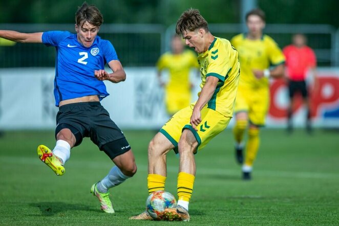 Lietuvos U-19 futbolo rinktinės rungtynių akimirka | lff.lt nuotr.