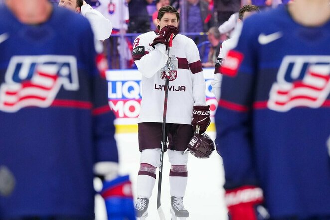 Latvija – JAV rungtynių akimirka | IIHF nuotr.