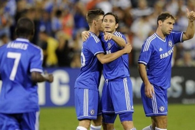 „Chelsea“ džiaugiasi įvarčiu | REUTERS/Scanpix nuotr.