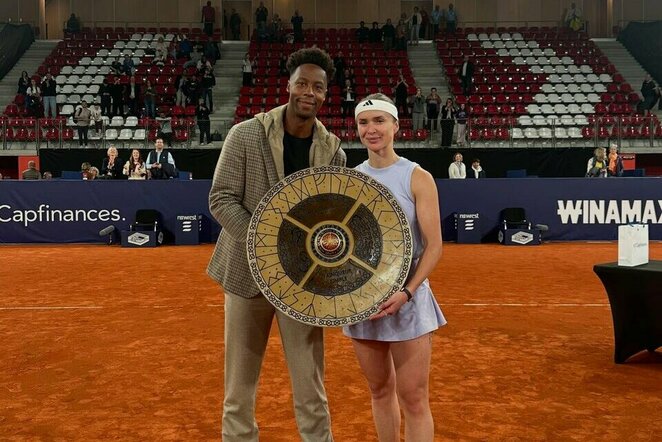 Gaelis Monfilsas ir Elina Svitolina | Instagram.com nuotr