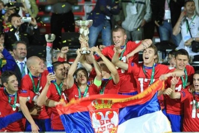 Serbijos futbolininkai triumfuoja | AFP/Scanpix nuotr.
